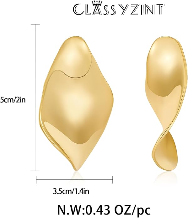 CLASSYZINT Gold/White/Red/Black Flower Stud Earrings For Women