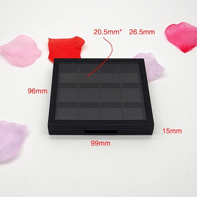 Empty Eyeshadow Palette Eyeshadow Makeup Palette Lipstick Container Makeup Empty Case for Blush Lipstick, 1Pcs 12 Grids