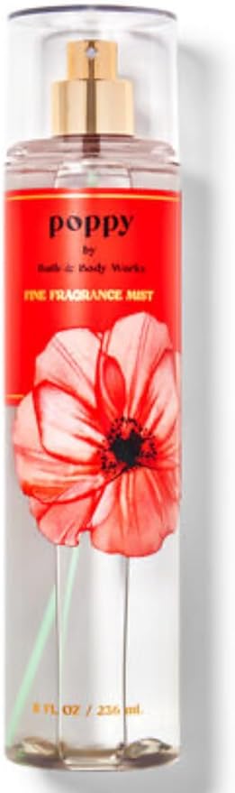 Bath & Body Works - 3 Piece Bundle - Spray - Body Cream - Shower Gel - Full Size and Gift Bag HELLO GORGEOUS (Poppy)