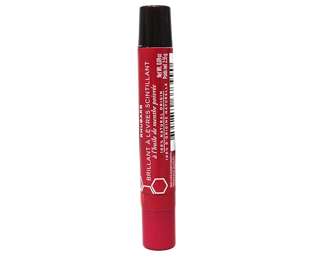 Burt's Bees Lip Shimmer, Rhubarb 0.09 oz (Pack of 3)
