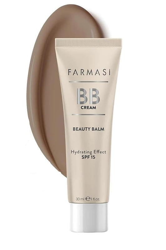 FARMASi Make Up BB Cream Beauty Balm, Full-Coverage Foundation, Concealer, Moisturizer BB Cream for All Skin Types, 1 fl. oz. / 30 ml (Deep)