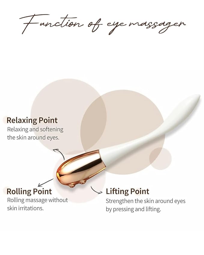 GD11 Premium RX Revitalizing Eye Cream | Anti-Aging & Anti-Wrinkle Cream for Elasticity Care with Stem Cell Extract & Shea Butter | Hydrating, Soothing, and Cooling Cream with Metal Massager, 1.01 oz.