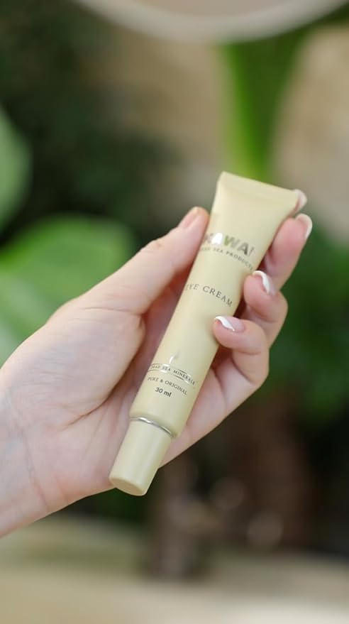 Dead Sea Eye Cream with Retinol, Collagen, Argan Oil & Caffeine, Targets Dark Circles, Puffiness & Fine Lines, Enriched with Dead Sea Minerals, Vegan Eye Cream for Women & Men, 1 oz