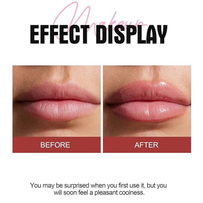 Natural Spicy Lip Plumping Booster Lip Plumping Oil，Lip Plumper Gloss, Ultra-Hydrating & Nourishing Plump and Pout Lip Plumper, Glossy Finish Fuller Lip Plumping Lip Gloss for Women Girls(01#)
