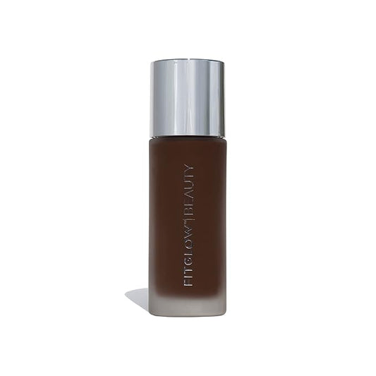 Fitglow Beauty - Natural Foundation+ Photo-Filtering Foundation | Vegan, Woman-Owned Clean Beauty (F9 - Rich Deep Warm, Golden Undertones)
