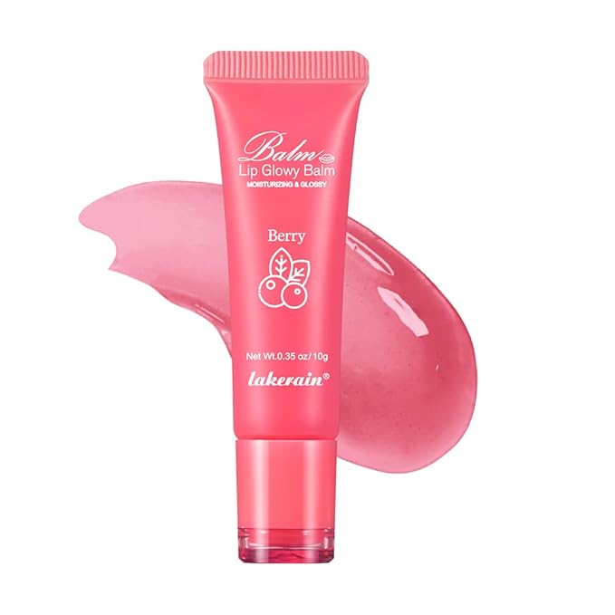 Hydrating Lip Butter Balm for a Glossy Finish and Lip Glow - Lip Glowy Balm with Summer-worthy Fragrance | Vegan Lip Care (#2-Berry)