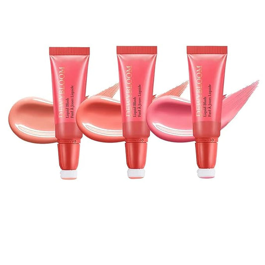 3 Color Liquid Blush,Soft Cream Lightweight Beauty Blush.(101# Ravishing -Nude Pink+102# Serenade-Sweet Peach+103# Rosa-Cool Pink)