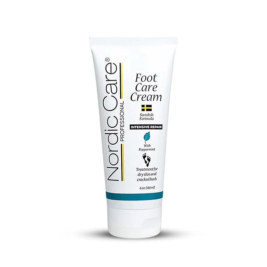 Nordic Care peppermint Foot Care Cream - Intensive Repair Foot Cream With Eucalyptus & peppermint Oil For Dry Feet & Cracked Heels, Foot Care Cream Provide Deep Hydration | (6 oz, Pack of 1)