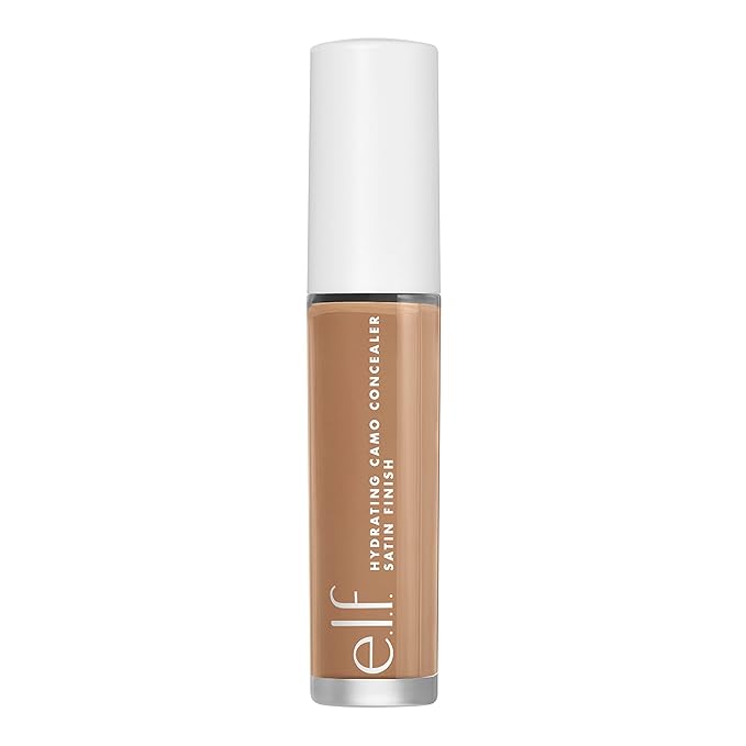 e.l.f. Hydrating Camo Concealer, Lightweight, Full Coverage, Long Lasting, Conceals, Corrects, Covers, Hydrates, Highlights, Tan Walnut, Satin Finish, 25 Shades, All-Day Wear, 0.20 Fl Oz