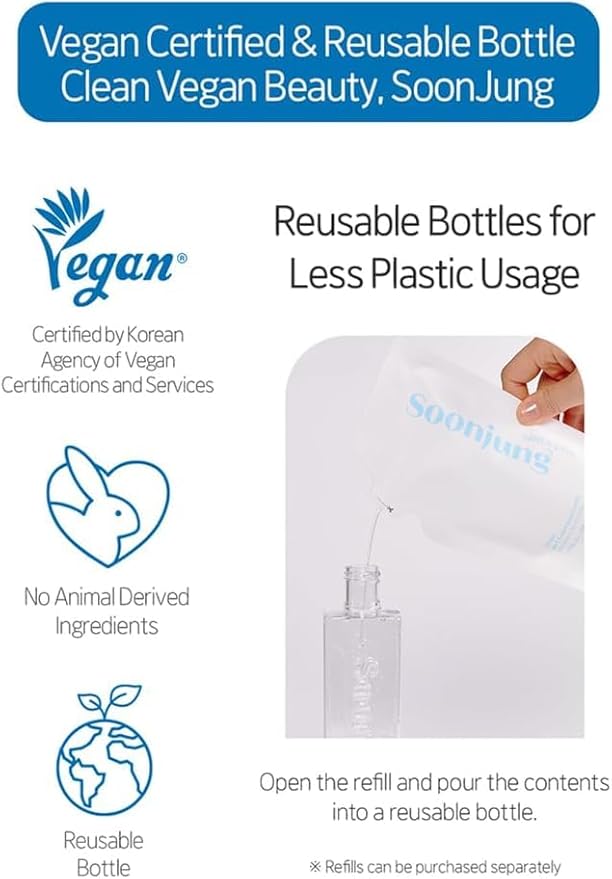 ETUDE SoonJung pH5.5 Relief Toner, Toner for Face, Hydrating Toner for Sensitive Skin, Vegan Face Toner, Panthenol, Madecassoside, Moisturizer, Korean Skin Care, Korean Toner, Beauty (6.76 Fl Oz)