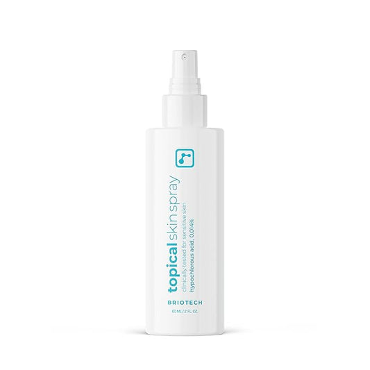 BRIOTECH Topical Skin Spray, Hypochlorous Acid Spray for Sensitive Skin, HOCl Facial Mist, Full Body Support Against Irritation, Calm Redness, Soothe Foot & Scalp, 2 oz Travel Size