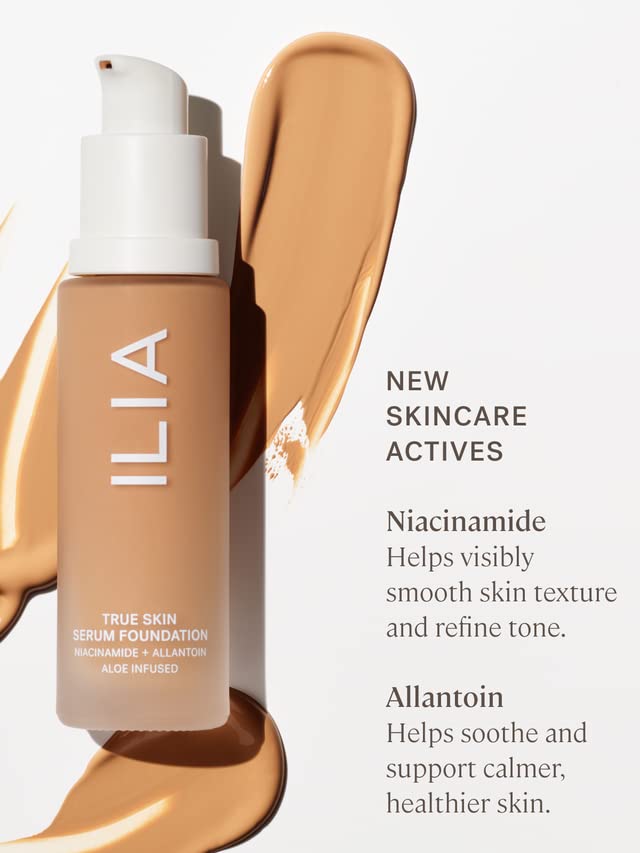 ILIA - True Skin Serum Foundation | Non-comedogenic, Cruelty-Free, Vegan, Weightless Feel, Buildable Coverage, Safe For Sensitive Skin (Corsica SF3.5)