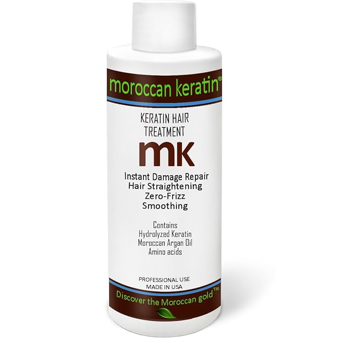 Brazilian Keratin Hair Treatment blowout Straightening Product Professional Grade Natural Organic Looking Results at Home or Salon (4oz Keratin)