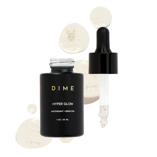 DIME Beauty Hyper Glow Serum, 15% Vitamin C Face Serum for Brightening Dull Skin, Dark Spot Corrector, 1 oz / 30 ml