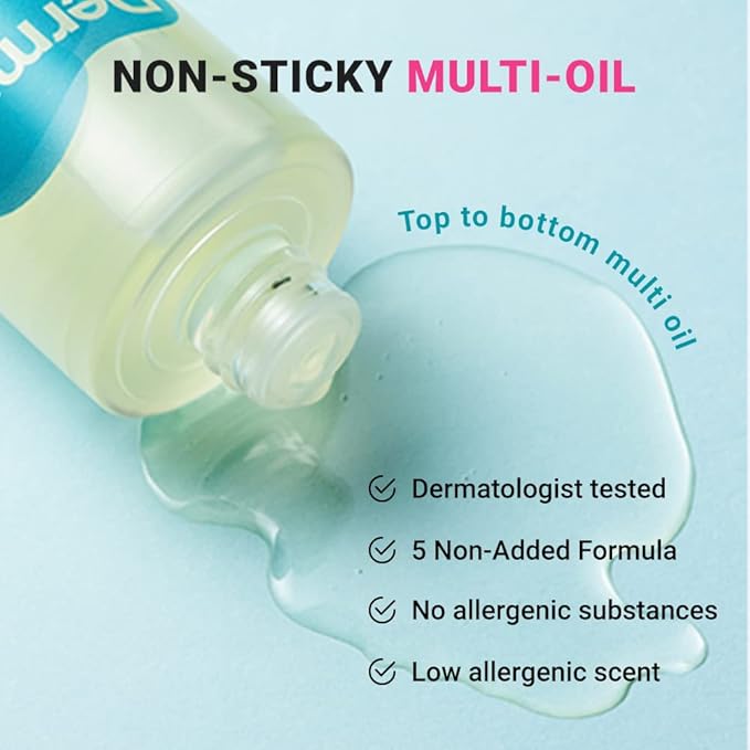 Derma B | Intensive Barrier Multi Body Oil | Moisturizing Non-Sticky Multi-Use Oil After Shower | 10 Botanical Skin Oil for Sensitive Skin | Korean Body Oils for Women & Men | 4.56 fl oz (135ml)