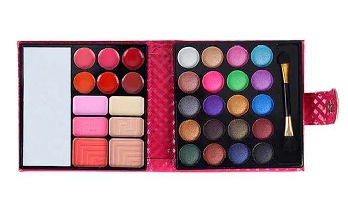 32 Colors Eyeshadow Palette Makeup Contouring Kit Combination with Lipgloss, Blusher and Concealer #1 - Perfect for Professional and Daily Use