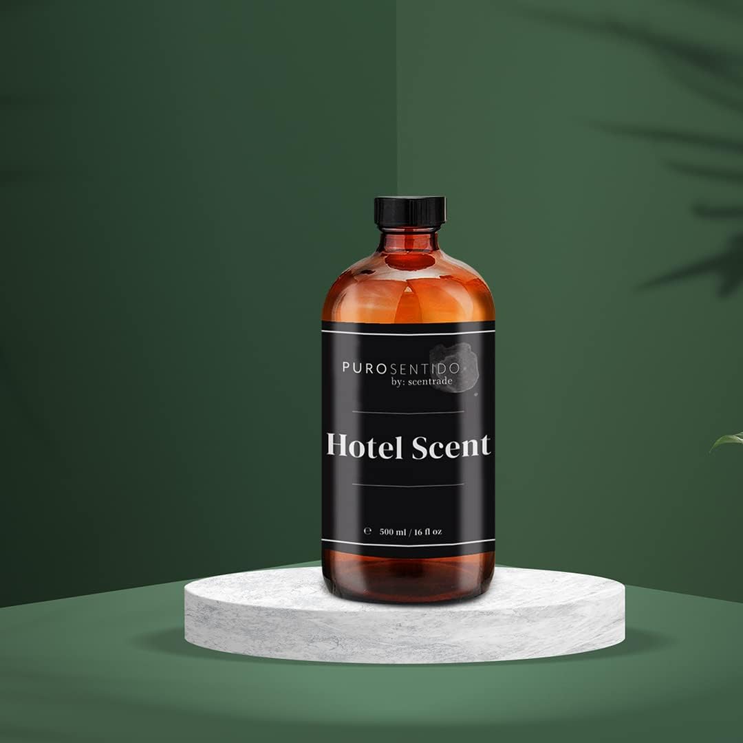 PuroSentido Hotel Signature Aroma Oil (500 ml) - Luxury Essential & Fragrance Oil for Diffusers and Humidifiers, Creamy Coconut, Warm Cashmere, Cool Spices & Sandalwood Home & Hotel Scent