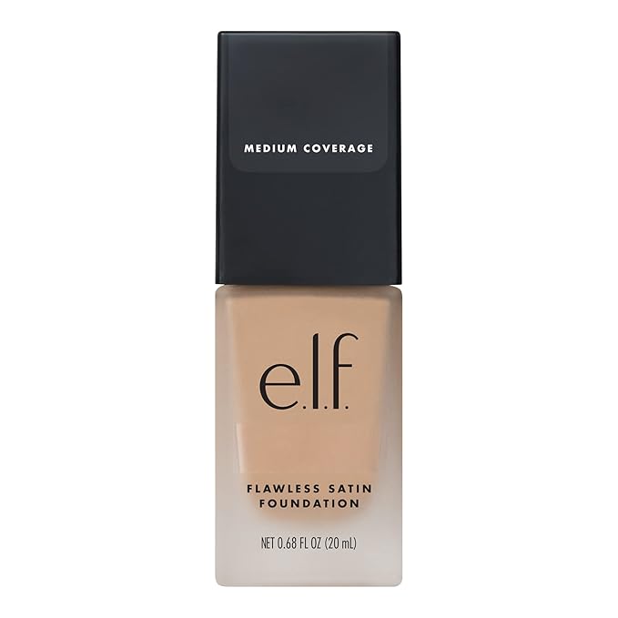 e.l.f. Flawless Finish Foundation, Lightweight & Medium Coverage, Semi-Matte Finish, Fawn, 0.68 Fl Oz (20mL)