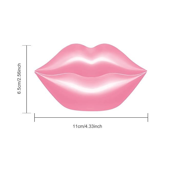 20Pcs Lip Mask,Pink Moisturizing Plumping Lip Masks Overnight,Pink Lip Mask Gel Treatment Lip Masks for Dry Lips Plump Lip Collagen Overnight Sleeping Lip Mask Pads Patches（Pink）