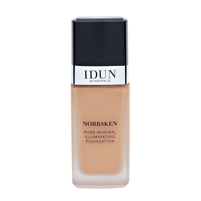 Liquid Norrsken Foundation - Silky Smooth Coverage - Luminous, Dewy Finish for Dry and Dull Skin - Water Resistant and Vegan Makeup - 214 Ylva - Neutral Dark - 1.01 oz