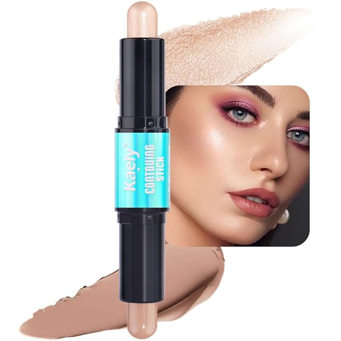 evpct 2in1 Face Shaping & Contouring Stick Cream Contour Concealer Bronzer Stick Makeup Kit for Beginner Face Highlighter Makeup Stick contorno maquillaje de maquillaje profesional, 01 NEW Fair