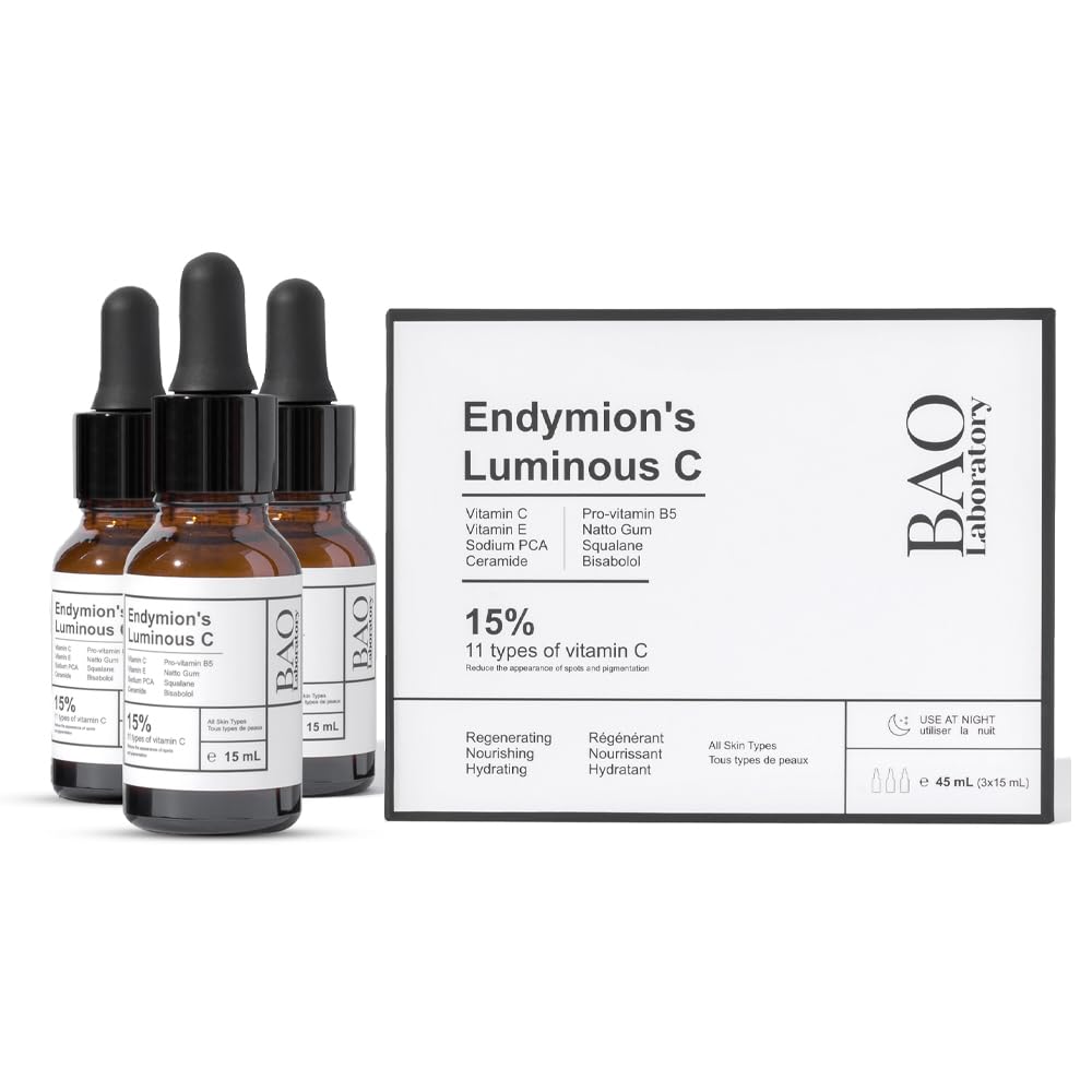ENDYMION’S LUMINOUS C Face Serum | Bisabolol, Squalane, Vitamin C &E | Multi Vitamin Serum for Brightening, Regenerating And Refreshing Skin| For All Skin Types (45 ML)
