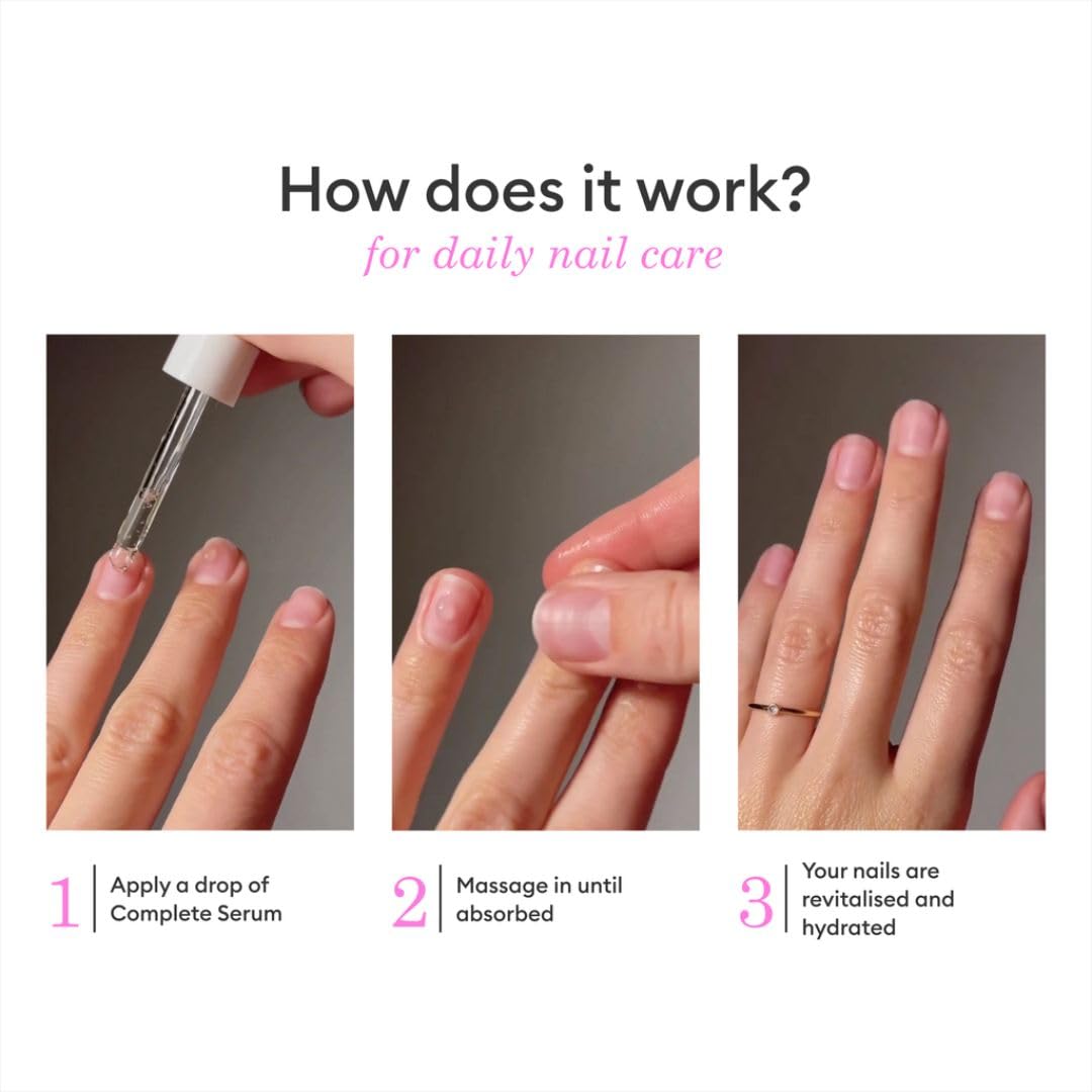 Manucurist - Complete Serum, Care for Damaged Nails and Cuticles, Hydrates and Regenerates Nails which Break Easily, Non-Greasy Gel Texture, Up to 86.5% Bio-sourced, Made in France, 0.5 fl oz