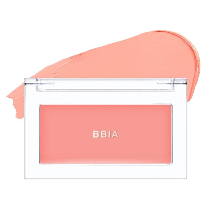 BBIA Ready To Wear Downy Cheek Cream Blush 8 Color - Creamy Blendable & Buildable Blush Dewy Texture & Matte Finish High Pigment Longlasting Lightweight Natural Face Makeup, 0.12oz (02 DOWNY PEACH)