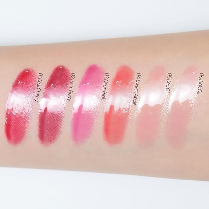 ETUDE Dear Darling Oil Tint #1 Real Cherry 4.2g | High Moisturizing and Strong Hydrating Lip Oil/Lip Gloss | Smooth and Moist Lips | Non-Sticky Lip Oil Tint For Dry Lips | K-beauty