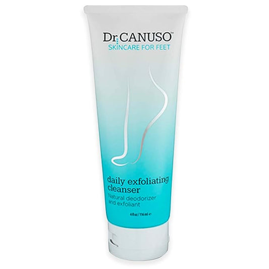 Dr. Canuso Cleansing Foot Scrub, Nourishing Cracked Heel Repair, Gentle Foot Exfoliator with Beeswax Microbeads, Treats Foot Odor, Softens Calluses, Heals Dry Skin (4 oz)