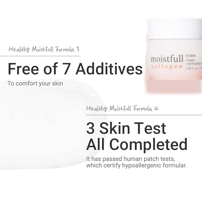 ETUDE Moistfull Collagen Cream, Face Moisturizer, Super Collagen Water, Collagen Water Delivers Hydration To Make Your Skin Bouncy & Dewy, Soft And Adhering, Korean Skin Care, Beauty (2.53 Fl Oz)