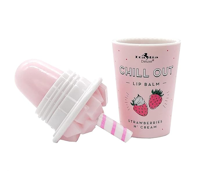 Chill Out Lip Balm 6 Piece Set - Caramel Macchiato, Pina Colada, Cotton Candy, Strawberries n' Cream, Very Berry, Matcha Milk Tea