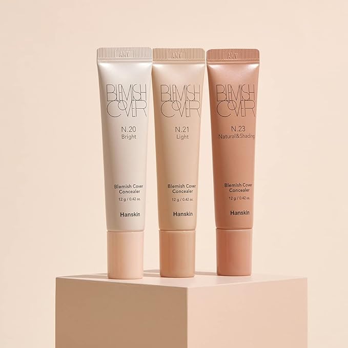 Hanskin New Blemish Cover Full Coverage Concealer, Semi Matte Creamy Formula, Flawless Finish, Korean Cosmetic [Natural/12g]
