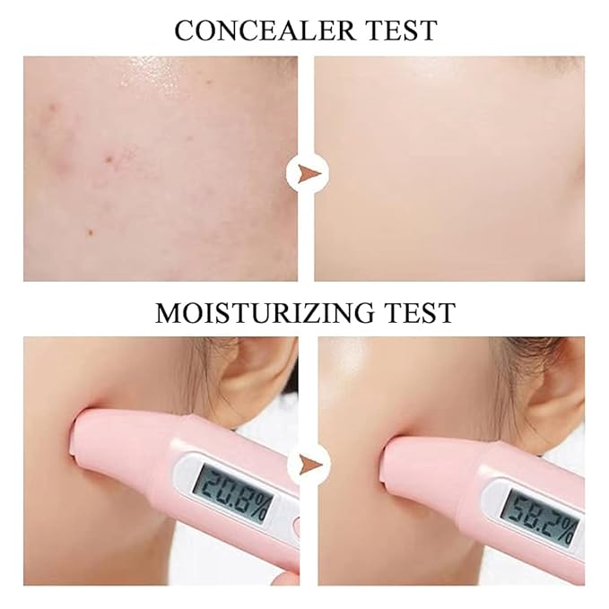 Air Cushion CC Cream Mushroom Head Foundation, Moisturizing BB Cream Makeup Long Lasting Matte Concealer (2 PCS Natural)