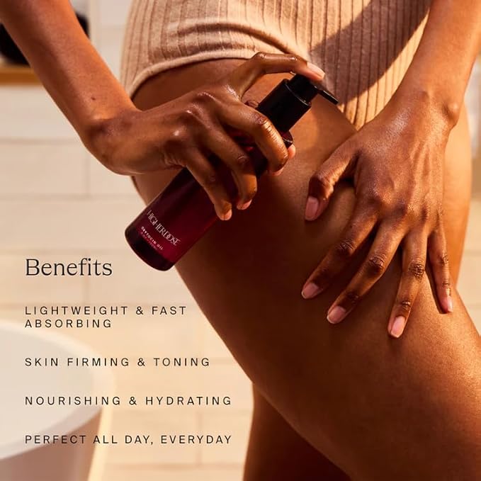 HigherDOSE Oxytocin Body Oil - Nourishing, Ayurvedic Body Care to Firm & Tone Skin - Lightweight & Fast-Absorbing Formula with Sea Buckthorn & Antioxidant-Rich Passion Fruit Seed Extract (5 Fl Oz)