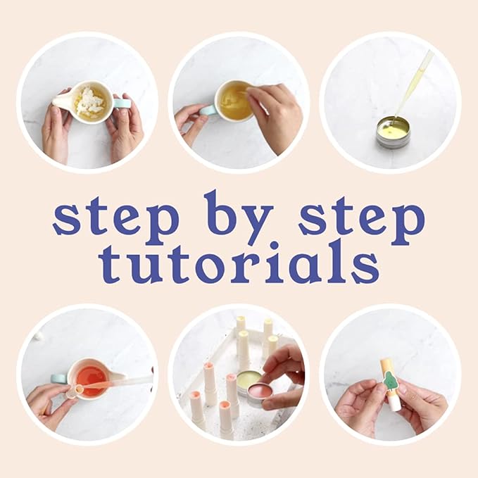 Shea Butter Lip Balm DIY Kit (Made in USA), Creates 10 Luxurious Lip Balms with EVERYTHING Included