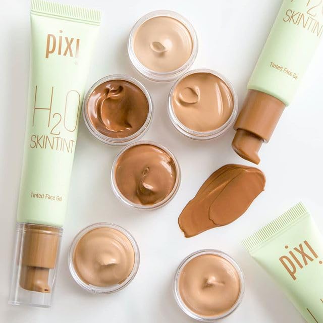 Pixi Beauty H2O SkinTint Tinted Face Gel, 1.2 fl oz / 35 ml, Mocha