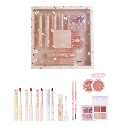 ICE LOVE All in One Makeup Kit, 8-Piece Women Complete Makeup Kit, a Must-Have Gift Set for Beginners or Professional Makeup Sets Beginners. (V102A)