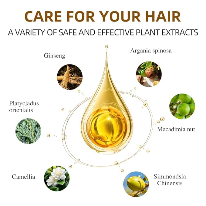 Hair Dye Shampoo 3 in 1 for Gray Hair Coverage, Argan nut Natural Shampoo Hair Dye for Women & Men/Ammonia-Free 500ml(Coffee)