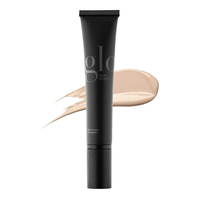 Glo Skin Beauty Satin Cream Foundation Makeup for Face, Natural Fair - Full Coverage, Semi Matte Finish, Conceal Blemishes & Even Skin Tone
