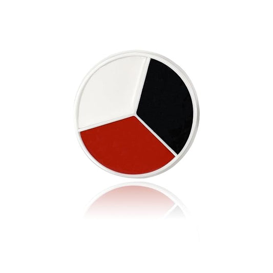 3 Colors Black White Red Face Body Paint Clown Makeup Palette Professional Face Paint for Halloween Cosplay Sfx Joker Zombie Vampire Makeup