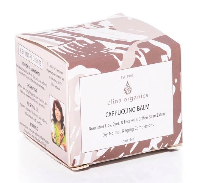 Cappuccino Balm, 1oz, lip mask, lip butter, chapstick, hydrate lips, chapped lips, dry lips, lip healing, Coffee Bean Extract, Shea Butter, Aloe Vera Oil, Vitamin E, organic skincare, all natural product