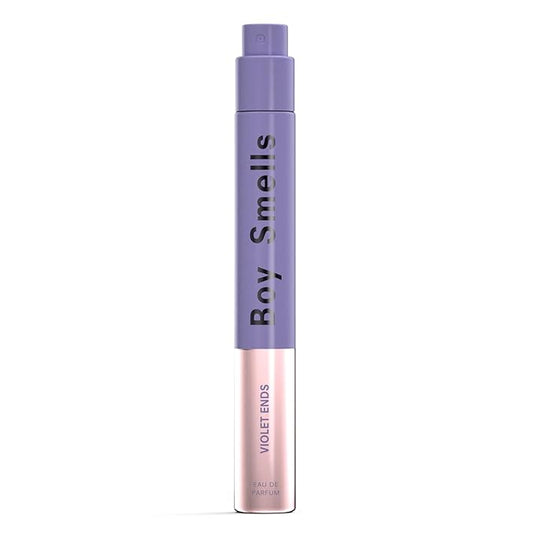 Boy Smells Violet Ends Eau de Parfum Travel Spray – Violet, Rhubarb, Black Tea and Incense Scent – Earthy Powdery Floral Perfume – Body Fragrance – Mini Perfume Spray Bottle – 10ml
