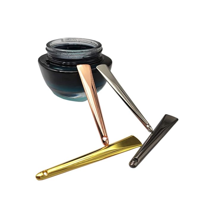 AKOAK 4 Pieces Metal Makeup Spatula, Makeup Spoon/Applicator, Reusable Mask Spoon for Creams, Blends, Lotions, Skin Creams, Moisturizers, Home Salons