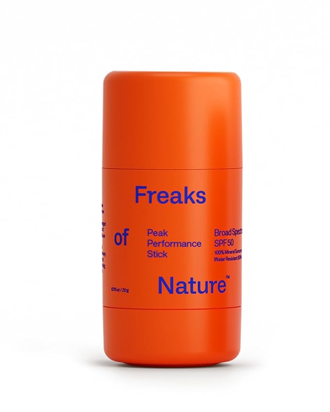 Freaks of Nature Peak Performance Sun Stick SPF 50 | 100% Mineral Sunscreen | Lightweight, 40-Min Water-Resistant | Plant-Based, Eco-Friendly, Reef-Safe, Cruelty-Free | All Skin Types | 0.70 oz