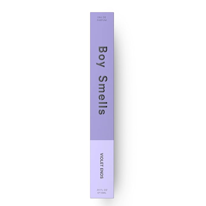 Boy Smells Violet Ends Eau de Parfum Travel Spray – Violet, Rhubarb, Black Tea and Incense Scent – Earthy Powdery Floral Perfume – Body Fragrance – Mini Perfume Spray Bottle – 10ml