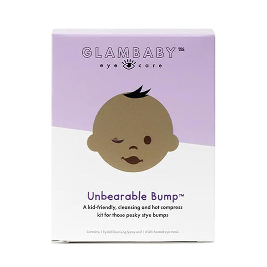 GlamBaby Eye Care - Unbearable Bump™ Kit - stye kit for kids - heat and cooling mask - cleansing spray for eyelid debris