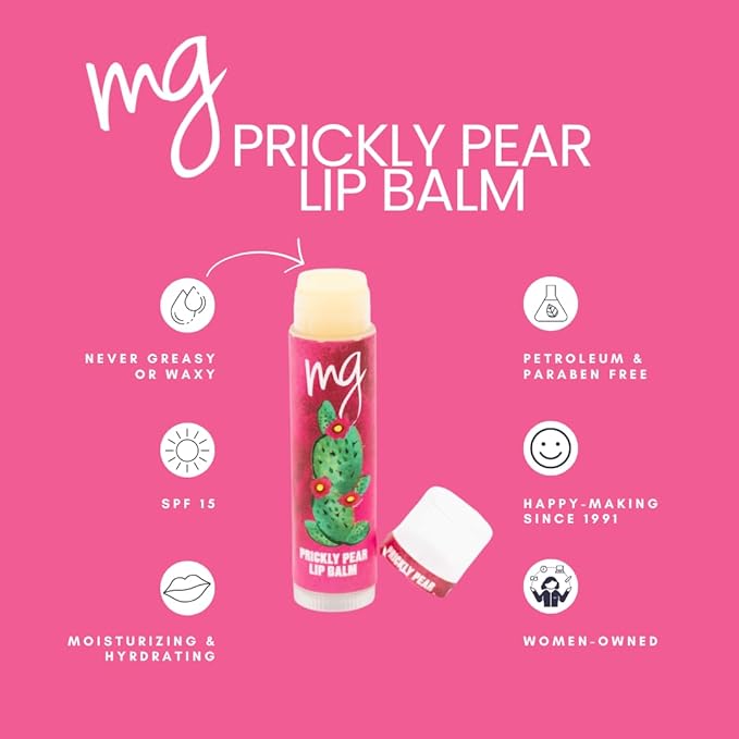 MG Signature Prickly Pear Lip Balms with SPF 15 (Pack of 3)