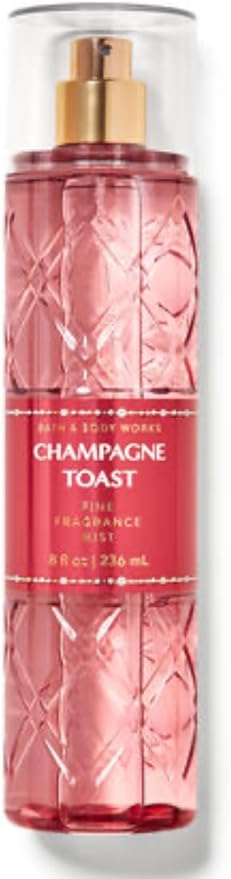 Bath & Body Works - 3 Piece Bundle - Spray - Body Cream - Shower Gel - Full Size and Gift Bag HELLO GORGEOUS (Champagne Toast)