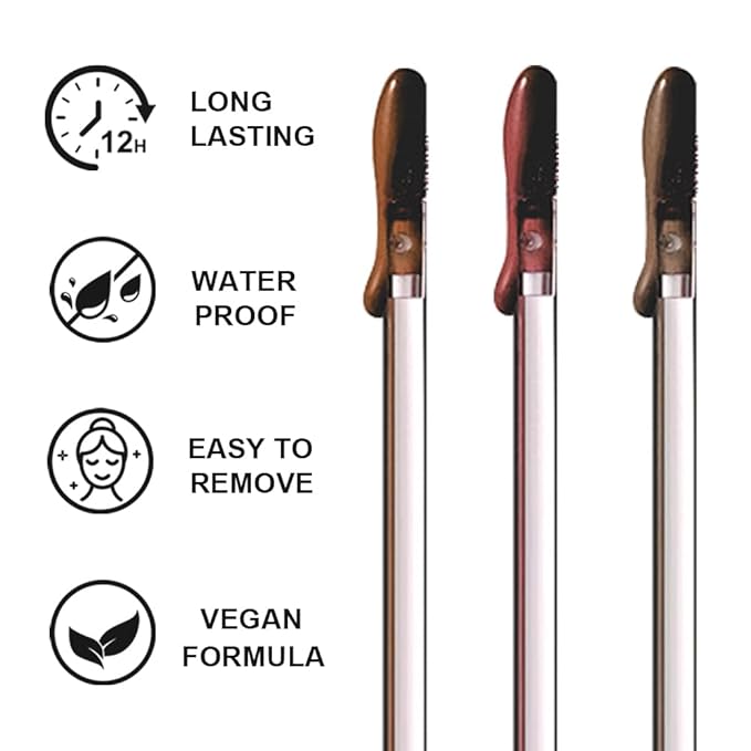 3 Colors Peel Off Lip Liner Stain with Tweezer, Long Lasting Waterproof Lip Tint Stains Makeup Set with Matte Finish for Women, Natural Look, Easy to Use, for All Skin Types (#234, M)